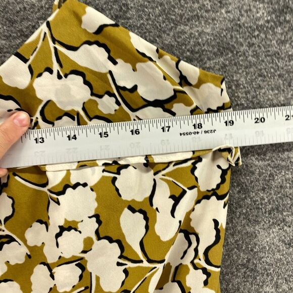 Gap Blouse Women 2XL Yellow Floral  Spaghetti Strap Pullover - Picture 7 of 9